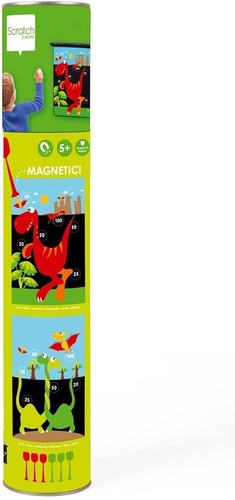 Amazon | スクラッチ (Scratch) マグネットダーツゲーム ダイナソー